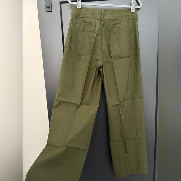 Anthropologie Olive Green Maeve Full Length Women’s Pants - Picture 3 of 7